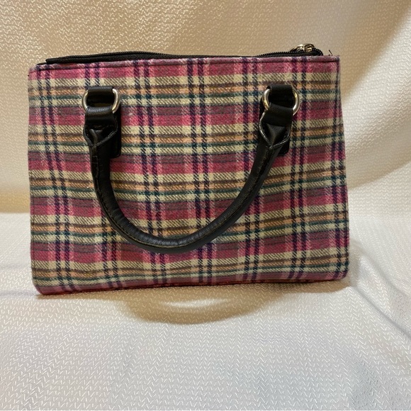 2 piece set Nanette LePore Satchel and crossbody purse Pink Buffalo Check - Picture 6 of 10